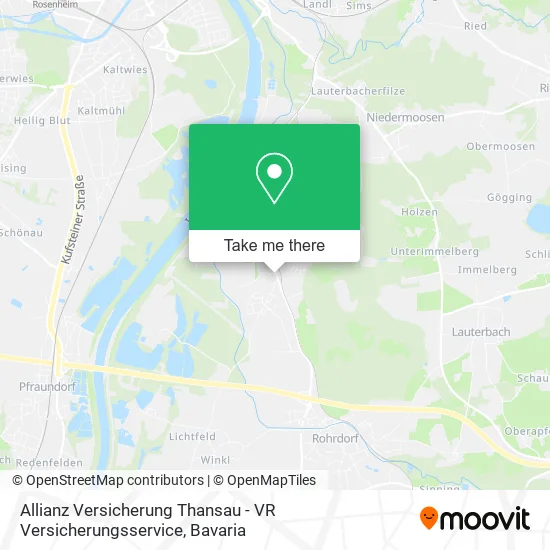 Карта Allianz Versicherung Thansau - VR Versicherungsservice