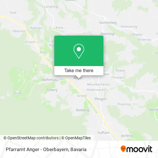 Карта Pfarramt Anger - Oberbayern