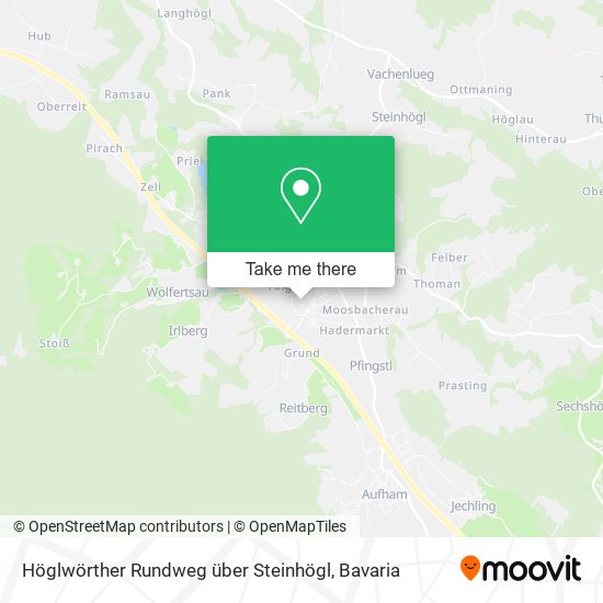Höglwörther Rundweg über Steinhögl map