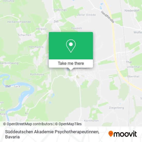 Süddeutschen Akademie Psychotherapeutinnen map