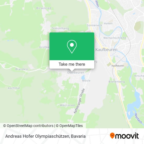 Andreas Hofer Olympiaschützen map