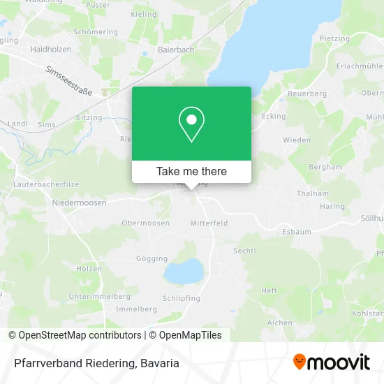 Карта Pfarrverband Riedering