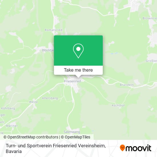 Turn- und Sportverein Friesenried Vereinsheim map
