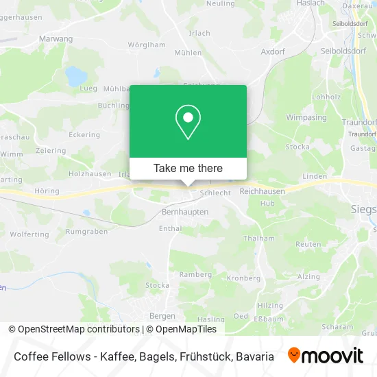Карта Coffee Fellows - Kaffee, Bagels, Frühstück