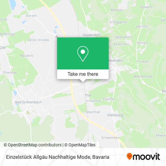 Einzelstück Allgäu Nachhaltige Mode map