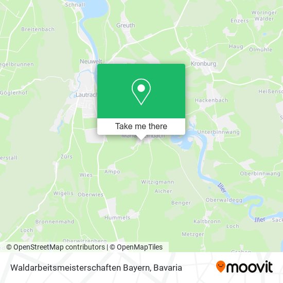 Waldarbeitsmeisterschaften Bayern map