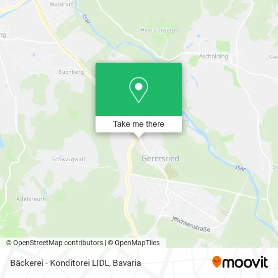 Карта Bäckerei - Konditorei LIDL