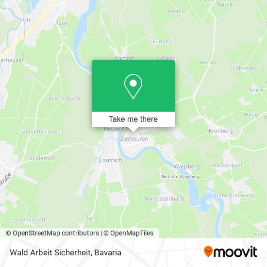 Wald Arbeit Sicherheit map