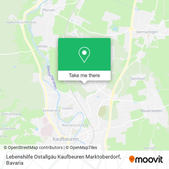 Lebenshilfe Ostallgäu Kaufbeuren Marktoberdorf map