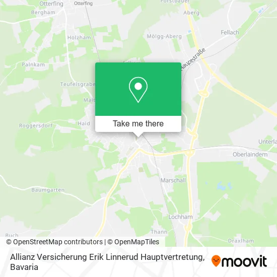 Карта Allianz Versicherung Erik Linnerud Hauptvertretung