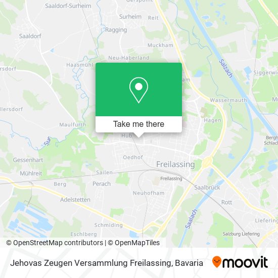 Jehovas Zeugen Versammlung Freilassing map