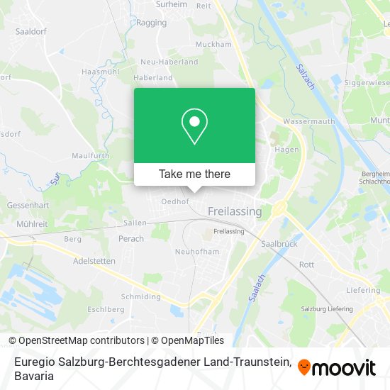 Euregio Salzburg-Berchtesgadener Land-Traunstein map