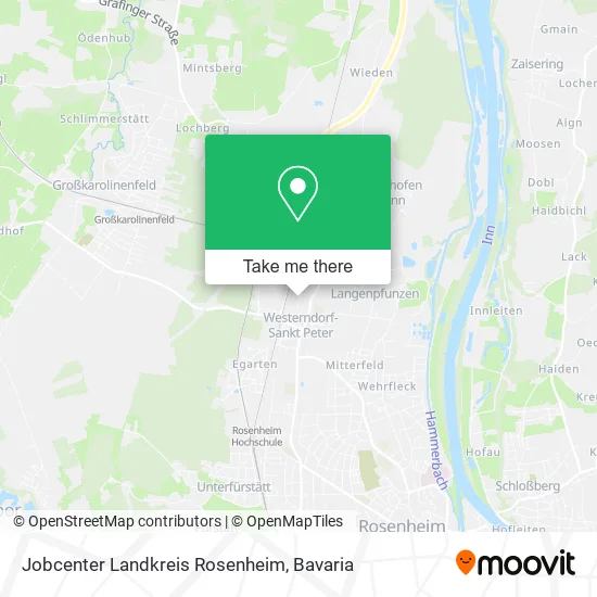 Карта Jobcenter Landkreis Rosenheim