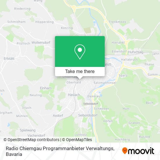 Radio Chiemgau Programmanbieter Verwaltungs map