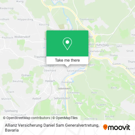 Карта Allianz Versicherung Daniel Sam Generalvertretung
