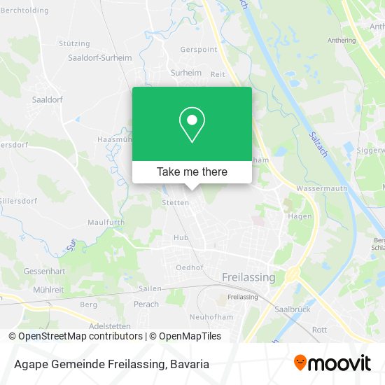 Agape Gemeinde Freilassing map