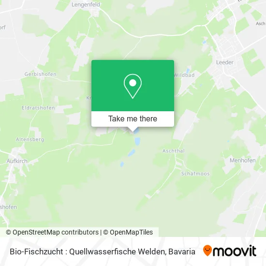 Карта Bio-Fischzucht : Quellwasserfische Welden