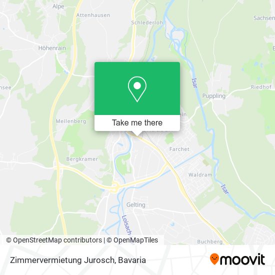 Zimmervermietung Jurosch map