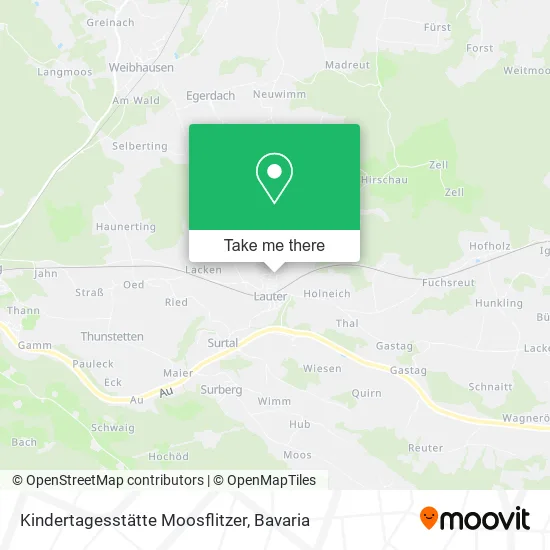 Карта Kindertagesstätte Moosflitzer