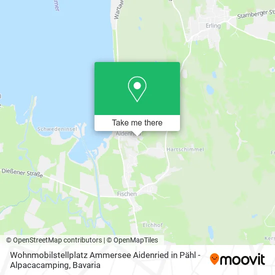 Карта Wohnmobilstellplatz Ammersee Aidenried in Pähl - Alpacacamping