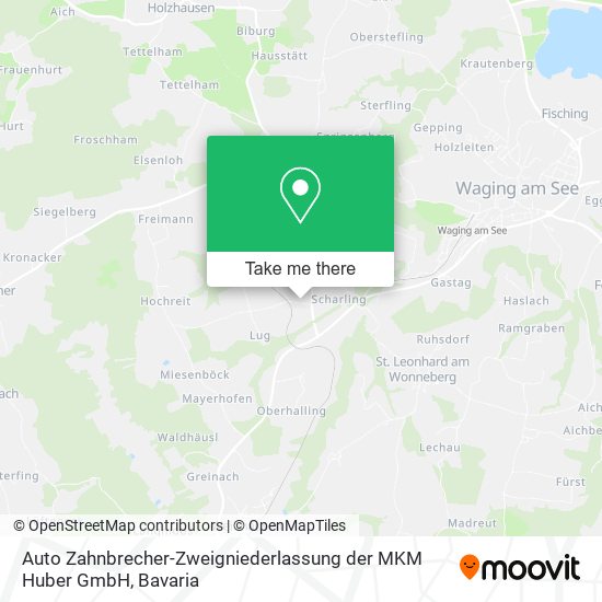 Карта Auto Zahnbrecher-Zweigniederlassung der MKM Huber GmbH