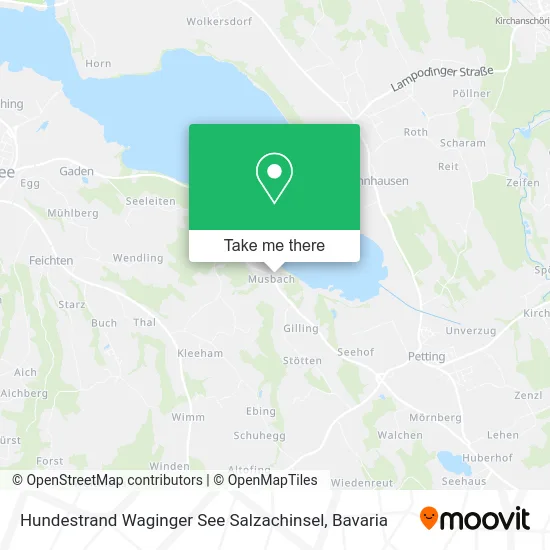 Карта Hundestrand Waginger See Salzachinsel