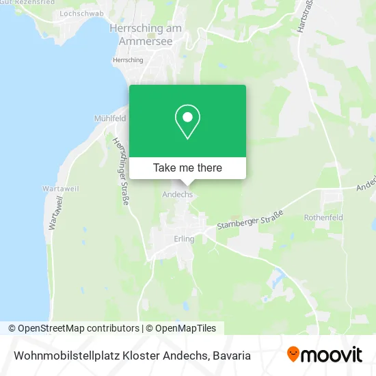 Карта Wohnmobilstellplatz Kloster Andechs