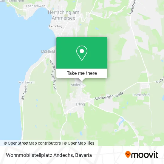 Карта Wohnmobilstellplatz Andechs