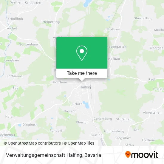 Карта Verwaltungsgemeinschaft Halfing