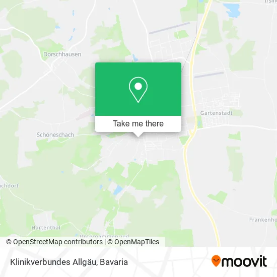 Карта Klinikverbundes Allgäu
