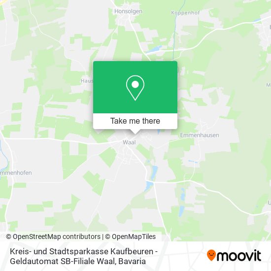 Kreis- und Stadtsparkasse Kaufbeuren - Geldautomat SB-Filiale Waal map