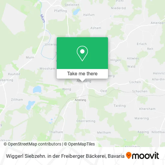 Карта Wiggerl Siebzehn. in der Freiberger Bäckerei