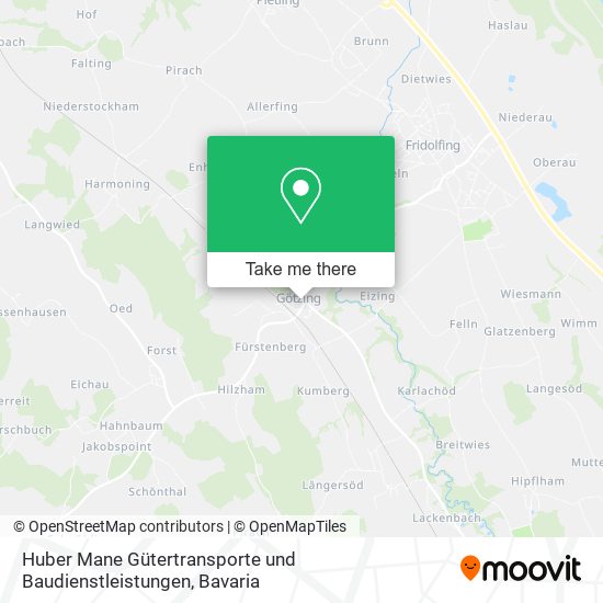 Huber Mane Gütertransporte und Baudienstleistungen map
