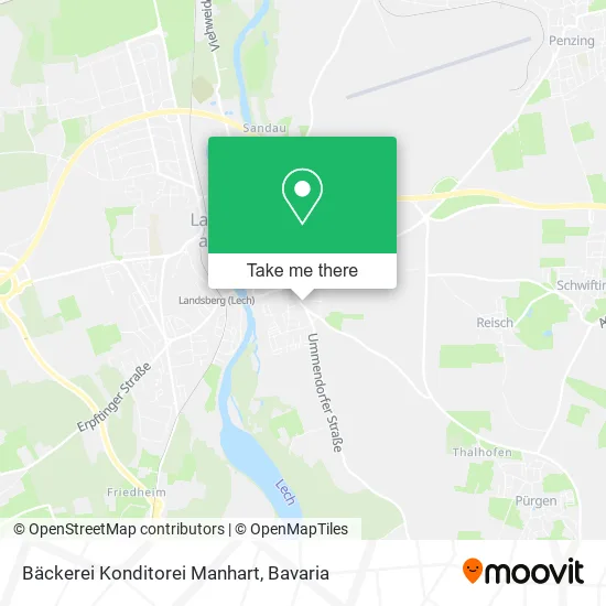 Карта Bäckerei Konditorei Manhart