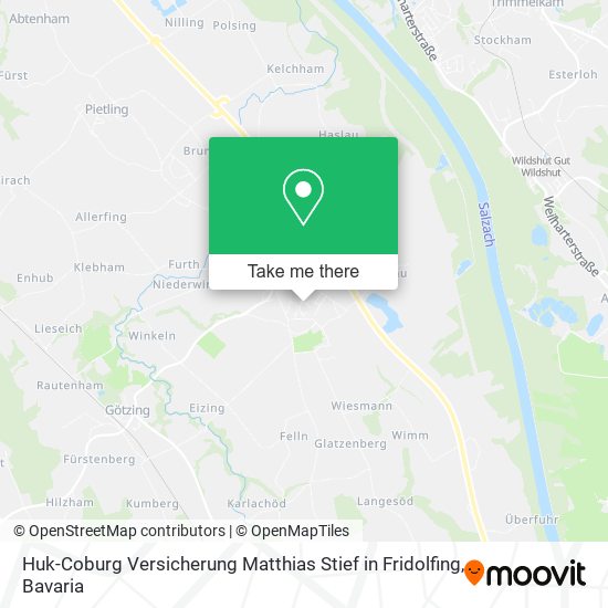 Huk-Coburg Versicherung Matthias Stief in Fridolfing map