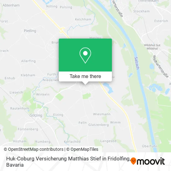 Карта Huk-Coburg Versicherung Matthias Stief in Fridolfing