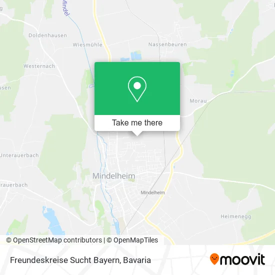 Карта Freundeskreise Sucht Bayern