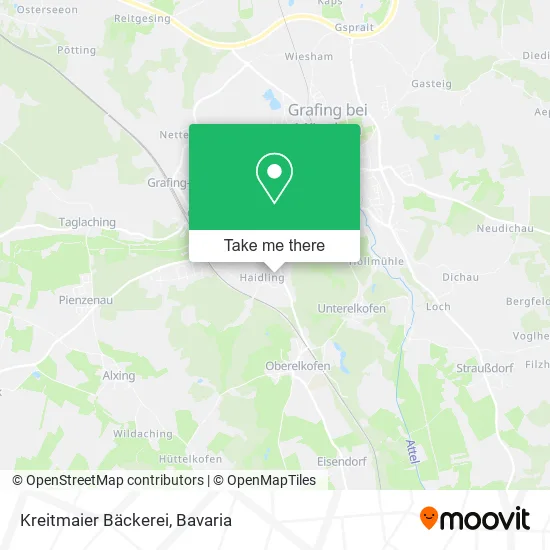Карта Kreitmaier Bäckerei