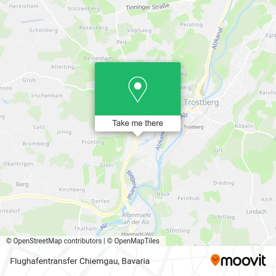 Flughafentransfer Chiemgau map