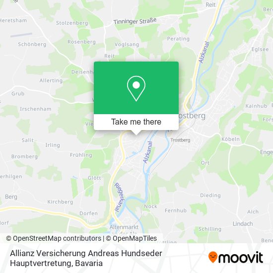 Allianz Versicherung Andreas Hundseder Hauptvertretung map