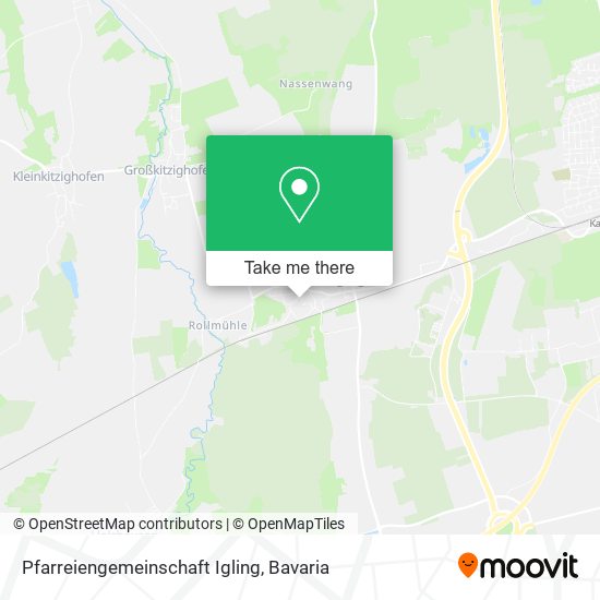 Карта Pfarreiengemeinschaft Igling