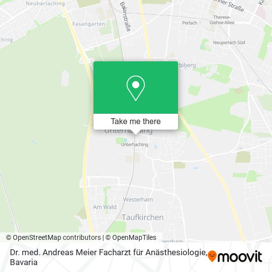 Dr. med. Andreas Meier Facharzt für Anästhesiologie map