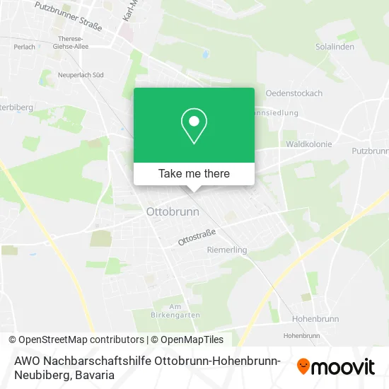 Карта AWO Nachbarschaftshilfe Ottobrunn-Hohenbrunn-Neubiberg