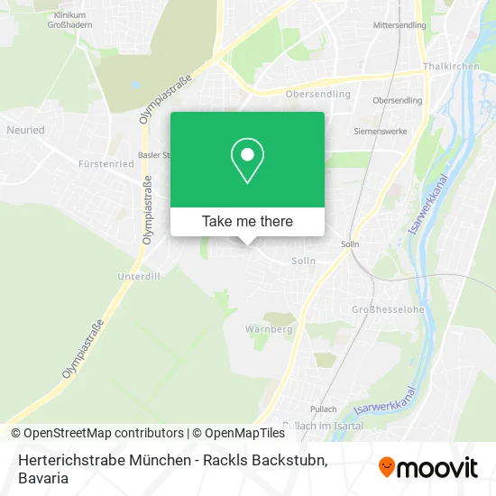 Карта Herterichstrabe München - Rackls Backstubn