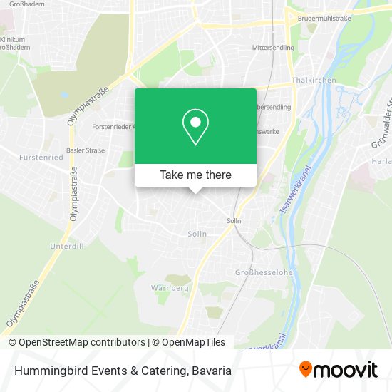 Hummingbird Events & Catering map