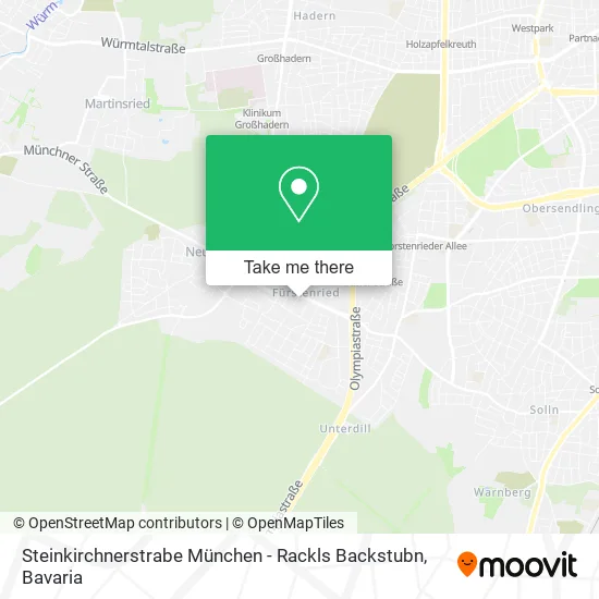 Карта Steinkirchnerstrabe München - Rackls Backstubn