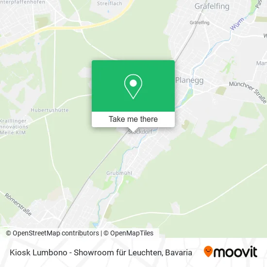 Карта Kiosk Lumbono - Showroom für Leuchten