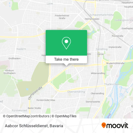 Карта Aabcor Schlüsseldienst