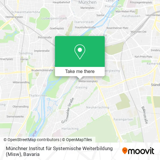 Карта Münchner Institut für Systemische Weiterbildung (Misw)