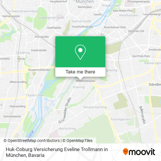 Карта Huk-Coburg Versicherung Eveline Trollmann in München